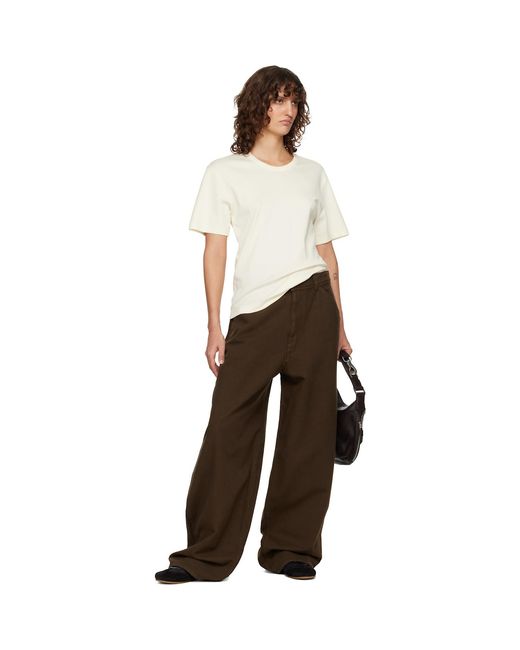 Lemaire White Off- Rib T-Shirt