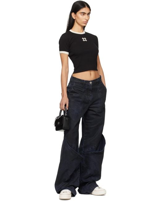 Amiri ホワイト＆ベージュ Stars Court ローカットスニーカー Black
