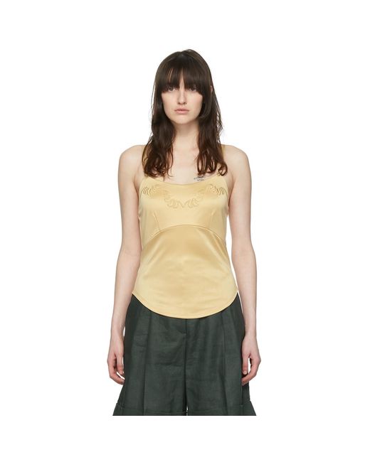 Maiden Name Black Ssense Exclusive Tan Naomi Camisole