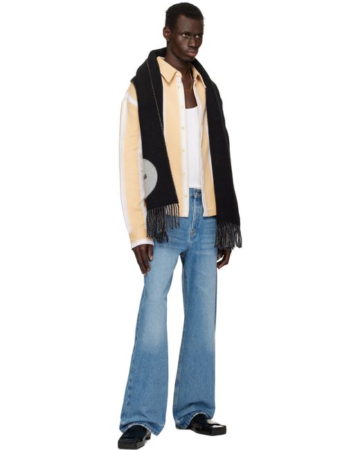メンズ Jacquemus La Casaコレクション ブラック The Rond Carré マフラー Black