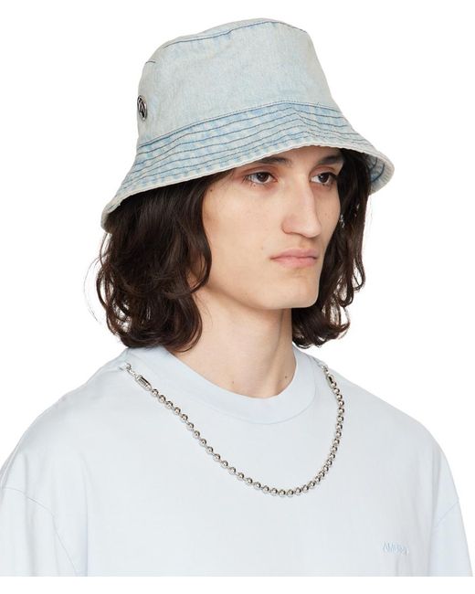 Chapeau bob bleu en denim Ambush pour homme en coloris White