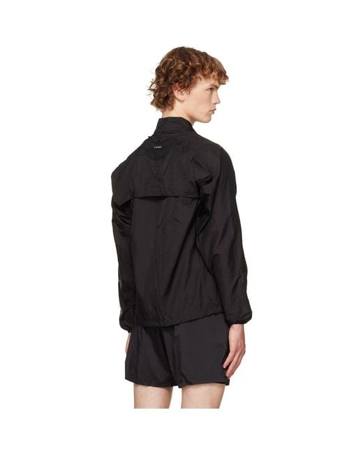 Satisfy Black Rippy Modular Windbreaker Jacket for men