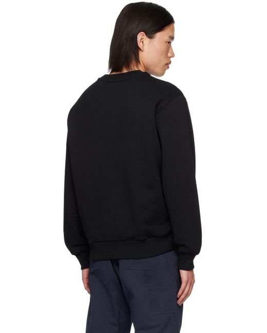A.P.C. Black Boxy Printed Micro Logo Sweatshirt for men