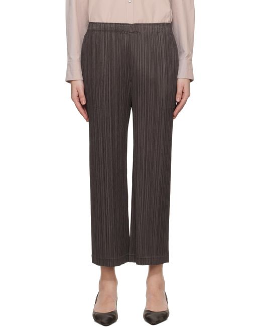 Pleats Please Issey Miyake Black Thicker Bottoms Trousers