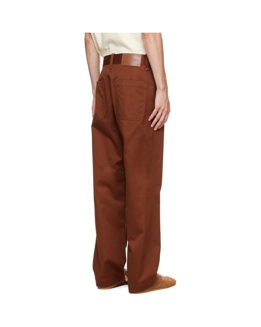 Helmut Lang Brown Chino Trousers for men