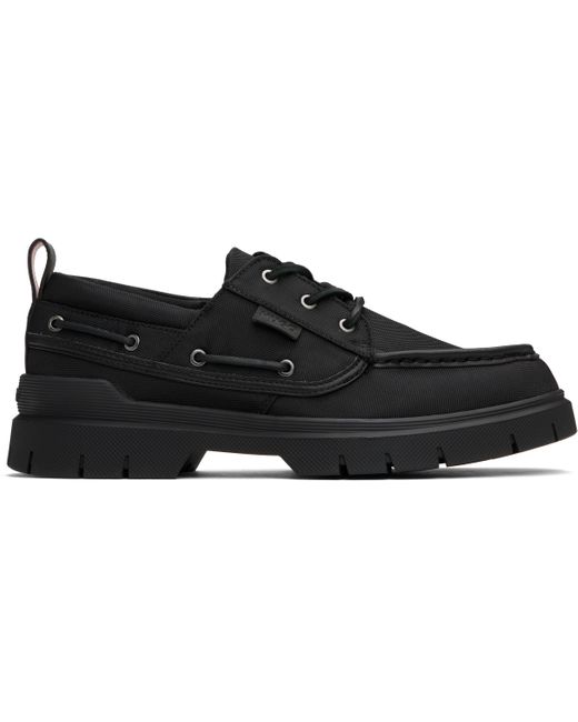HUGO Black Canvas Boat Derbys for men