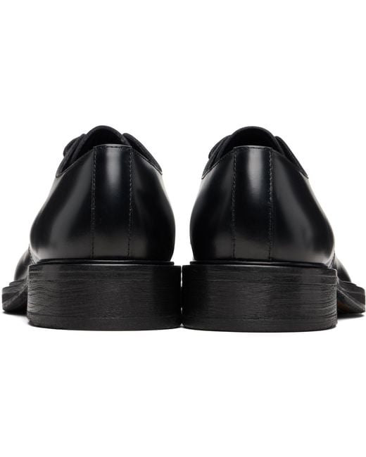 Acne Black Lace-Up Leather Derbys for men