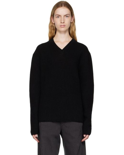 Lemaire Black V-neck Sweater