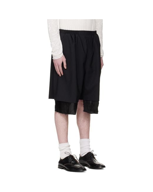 Edward Cuming Black Exploded Lining Shorts for men