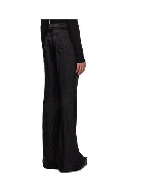 Rick Owens Black Temple Bolan Bootcut Trousers for men