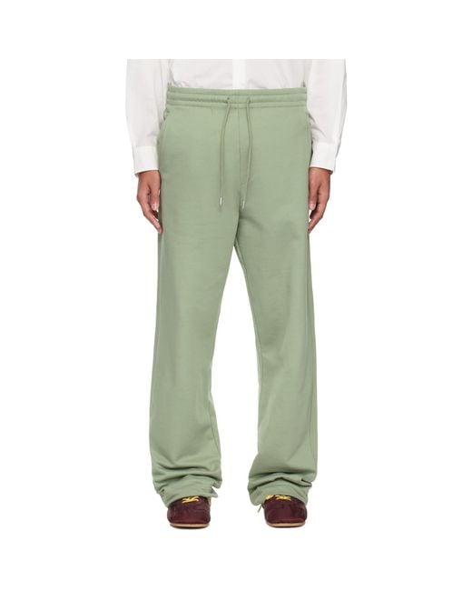 Dries Van Noten Green Drawstring Sweatpants for men