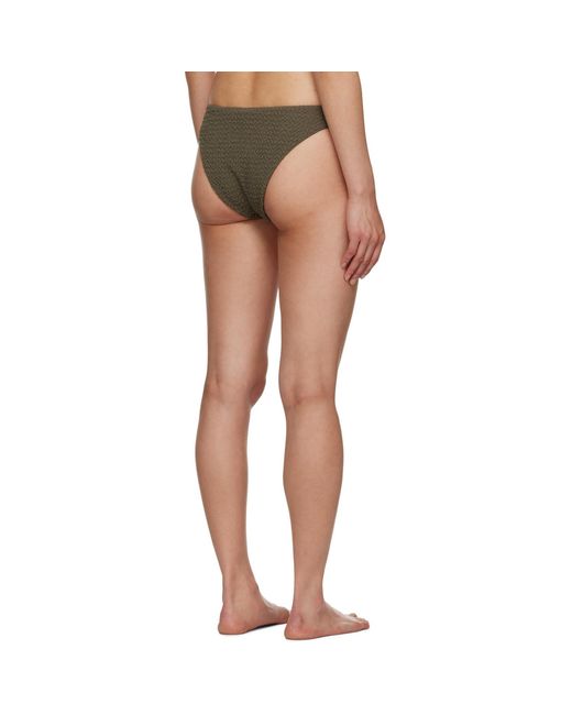 Nanushka Black Khaki Manou Bikini Top
