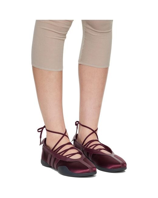 Adidas Originals Brown Burgundy Taekwondo Mei Ballerina Flats