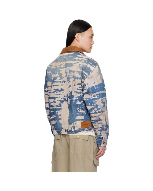 Amiri Blue Off- Bleached Work Denim Jacket for men