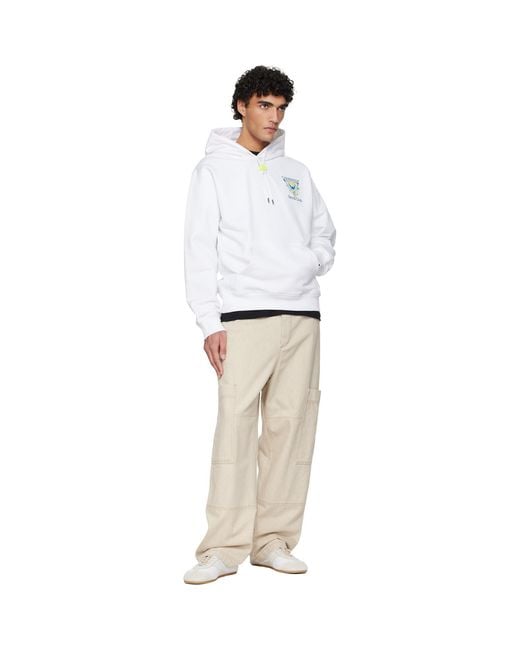 Casablanca White 'Tennis Club' Icon Hoodie for men