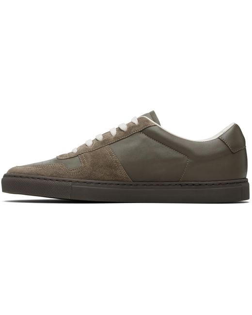 Common Projects Black Khaki Bball Slim Gum Sole Sneakers for men