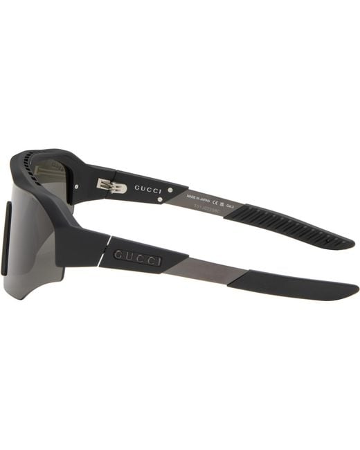 Gucci Black Shield Sunglasses for men