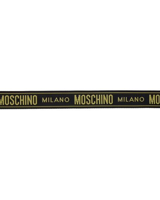 Moschino Black Tape Belt for men