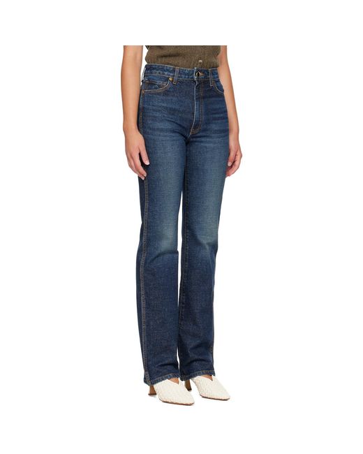 Khaite Blue Danielle Stretch Jeans