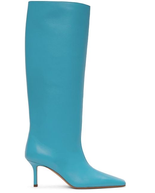 Acne Blue Heel Boots