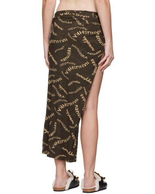 Nanushka Multicolor Taina Midi Skirt