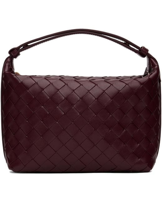 Bottega Veneta Purple Burgundy Mini Wallace Bag