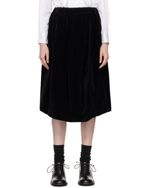 Comme des Garçons Black Gathered Midi Skirt