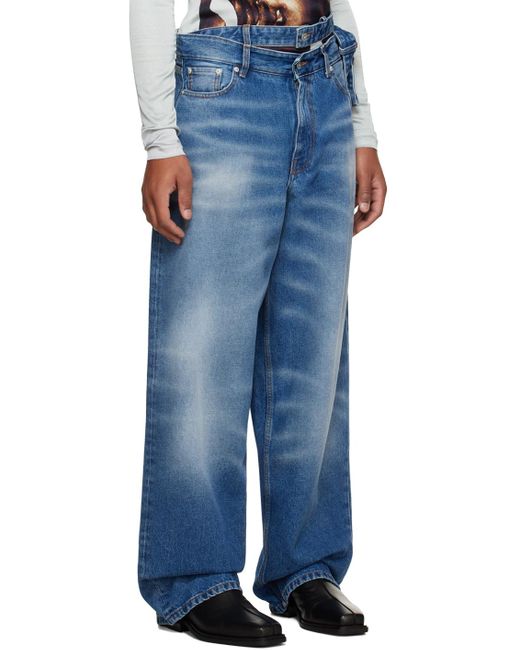 Y. Project Blue Multi Waistband Jeans for men
