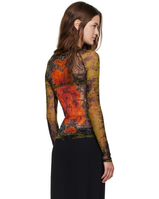 Jean Paul Gaultier ベージュ 'The Médaillon' スリーブ トップス Black