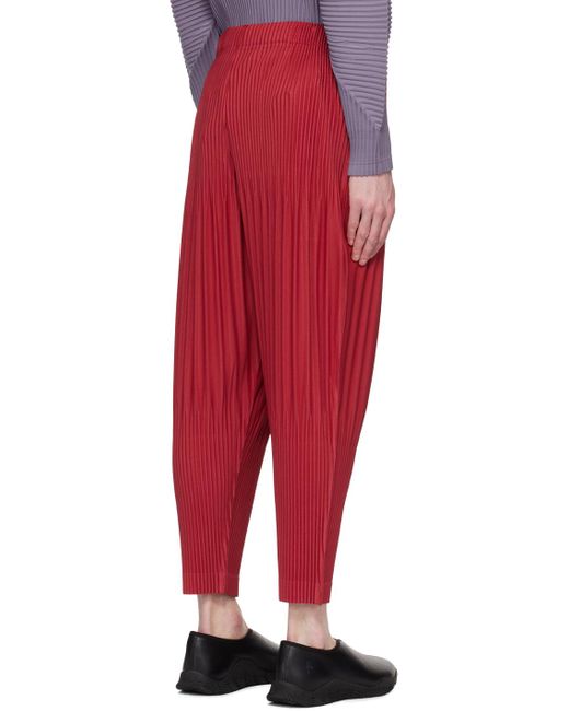 Homme Plissé Issey Miyake Homme Plissé Issey Miyake Red Monthly Color February Trousers for men