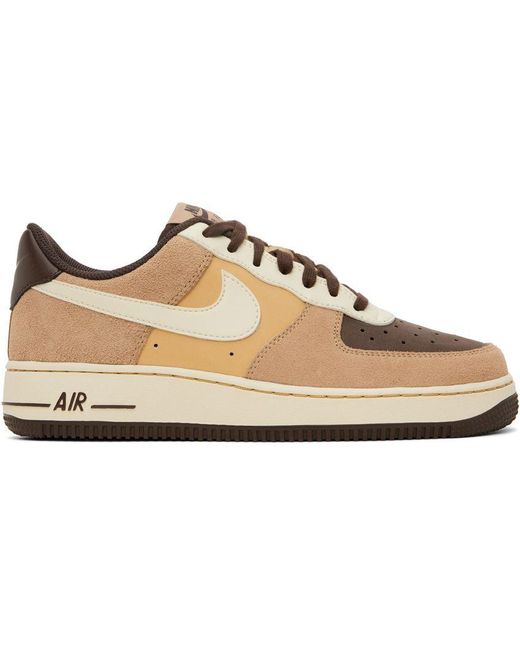 Nike Brown Air Force 1 '07 Lv8 Sneakers in Black for Men