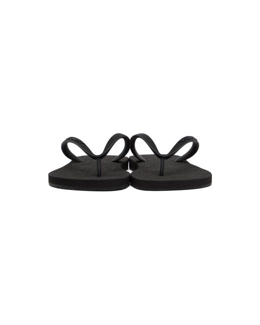 Vetements Rubber Black Logo Flip Flops for Men - Lyst