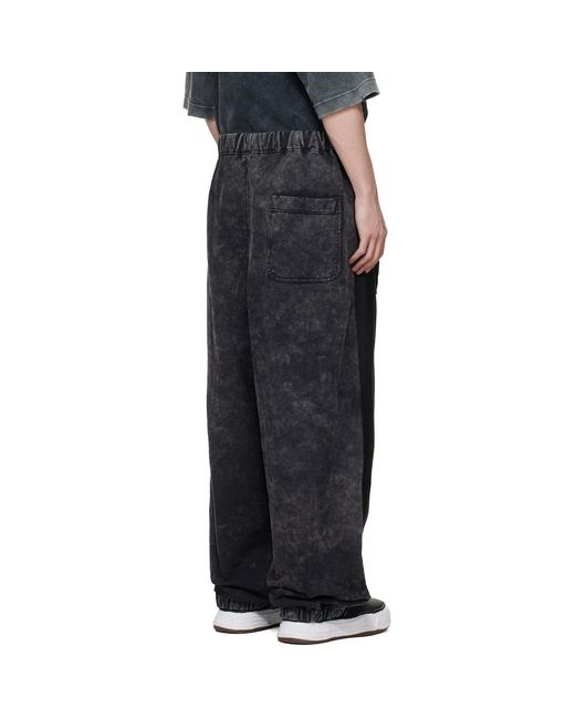 Maison Mihara Yasuhiro Black Sweat Pants Combined Cargo Pants for men