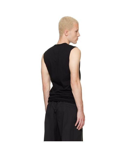 Rick Owens Black Tower Basic Sl Tank Top for men