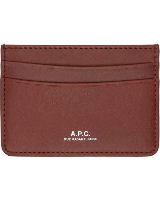 A.P.C. Purple André Card Holder for men