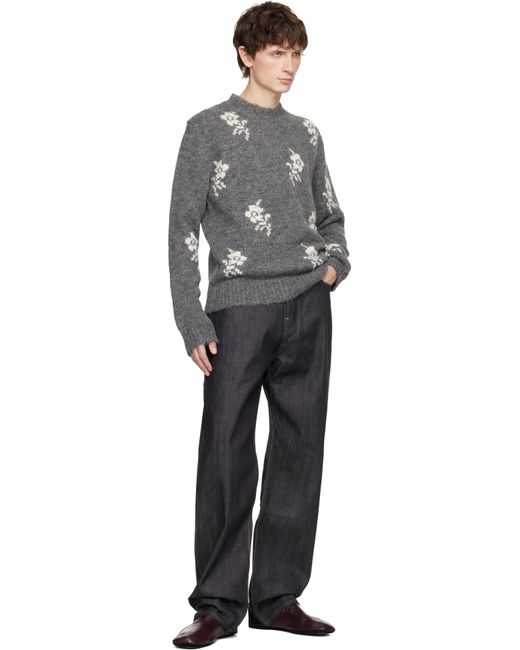 メンズ Jil Sander ネイビー ルーズジーンズ Black