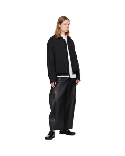 Sacai Black Suiting & Nylon Twill Bomber Jacket for men