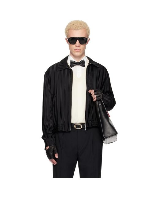 Ernest W. Baker Black Harrington Jacket for men
