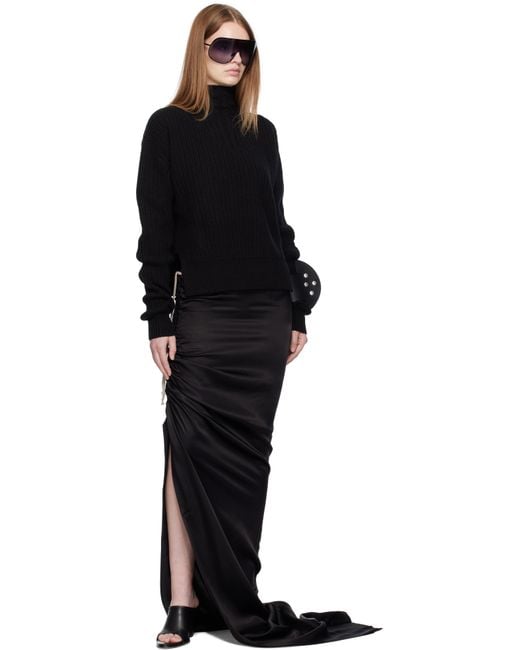 Rick Owens ブラック Concordians Edfu マキシスカート Black