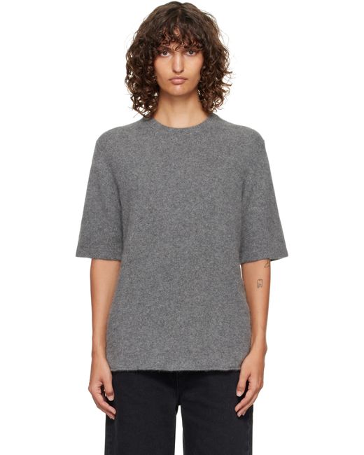 Pull À Manches Courtes Raven Gris En Laine Et Yak Loulou de Saison en coloris Gray