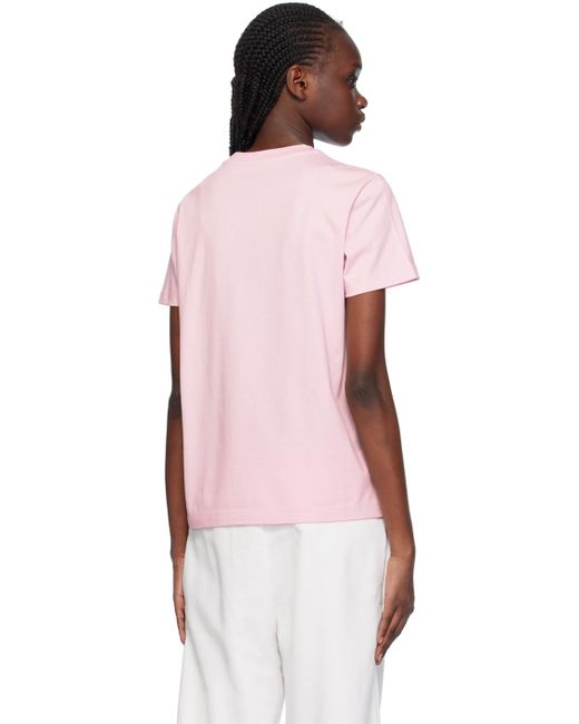 T-shirt rose à écusson Moncler en coloris Multicolor