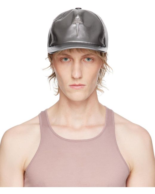 メンズ Rick Owens Championエディション シルバー ベースボール 