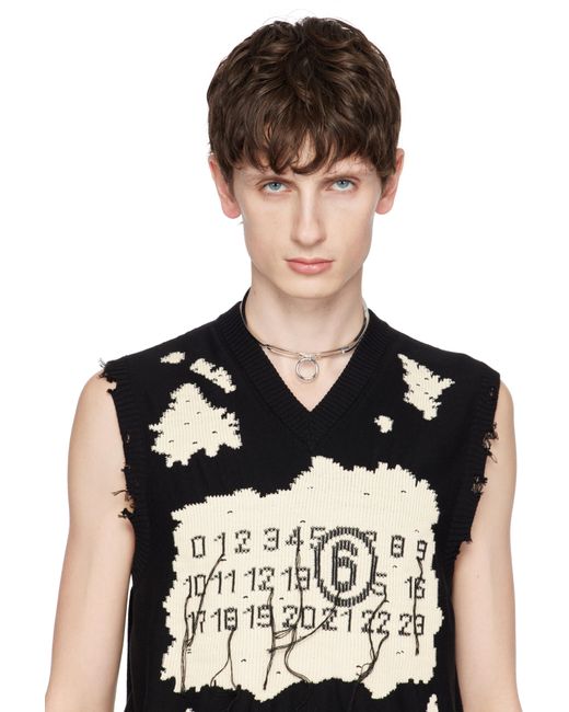 MM6 by Maison Martin Margiela Metallic Keychain Choker for men