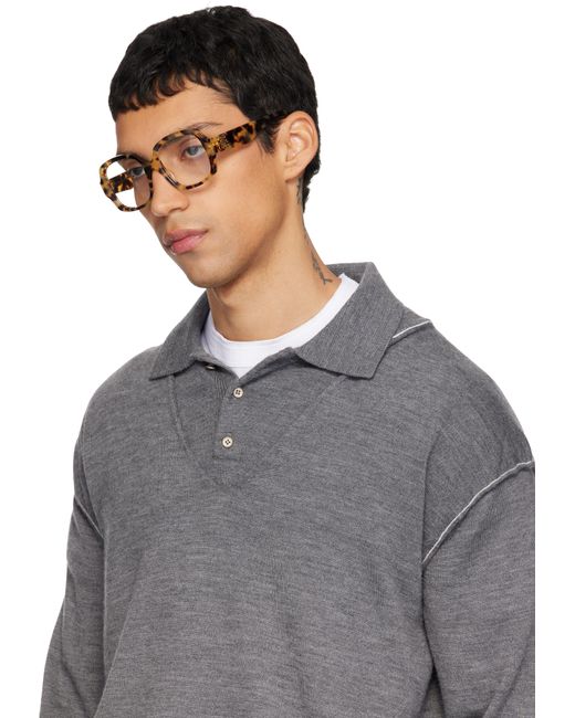 Lunettes Jaune Et Brun À Anagrammes Loewe pour homme en coloris Black