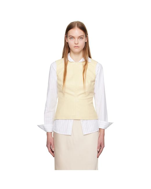 Proenza Schouler Multicolor Off-white White Label Logan Faux-leather Tank Top
