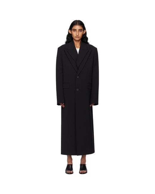 Jean Paul Gaultier Black Double Layer Body Detail Coat