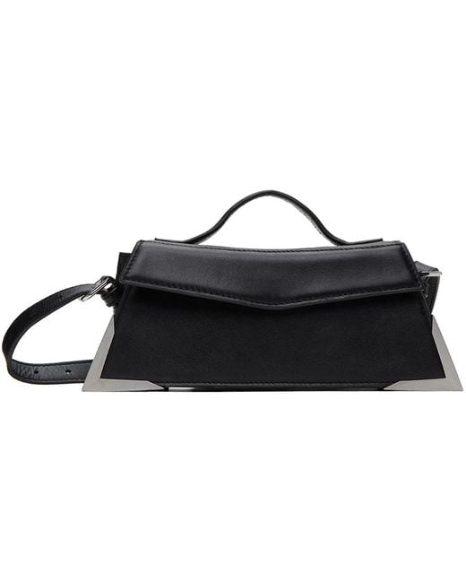 Han Kjobenhavn Black Crinkle Leather Metal Shoulder Bag