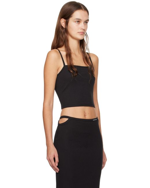 T By Alexander Wang Black Cropped Camisole