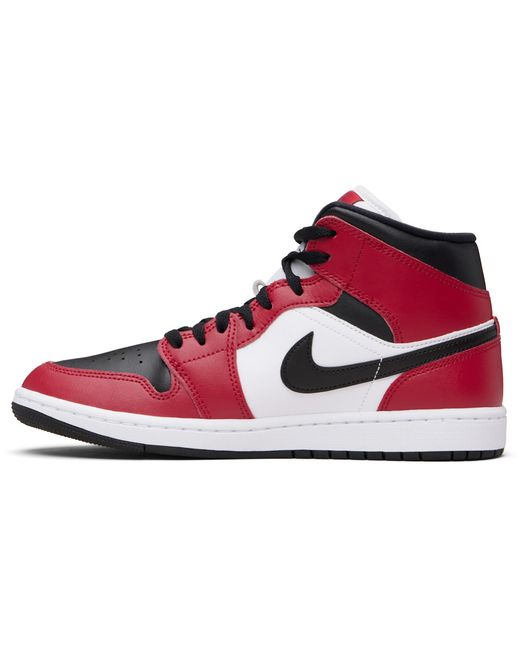 Nike Red Air Jordan 1 Mid Sneakers for men