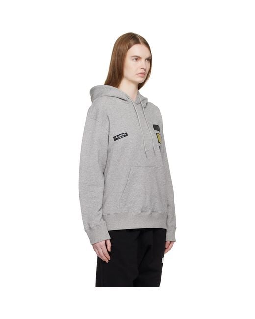 MM6 by Maison Margiela Gray Cotton Hoodie